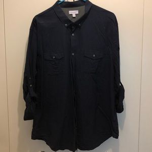 Calvin Klein Navy button down shirt XXL